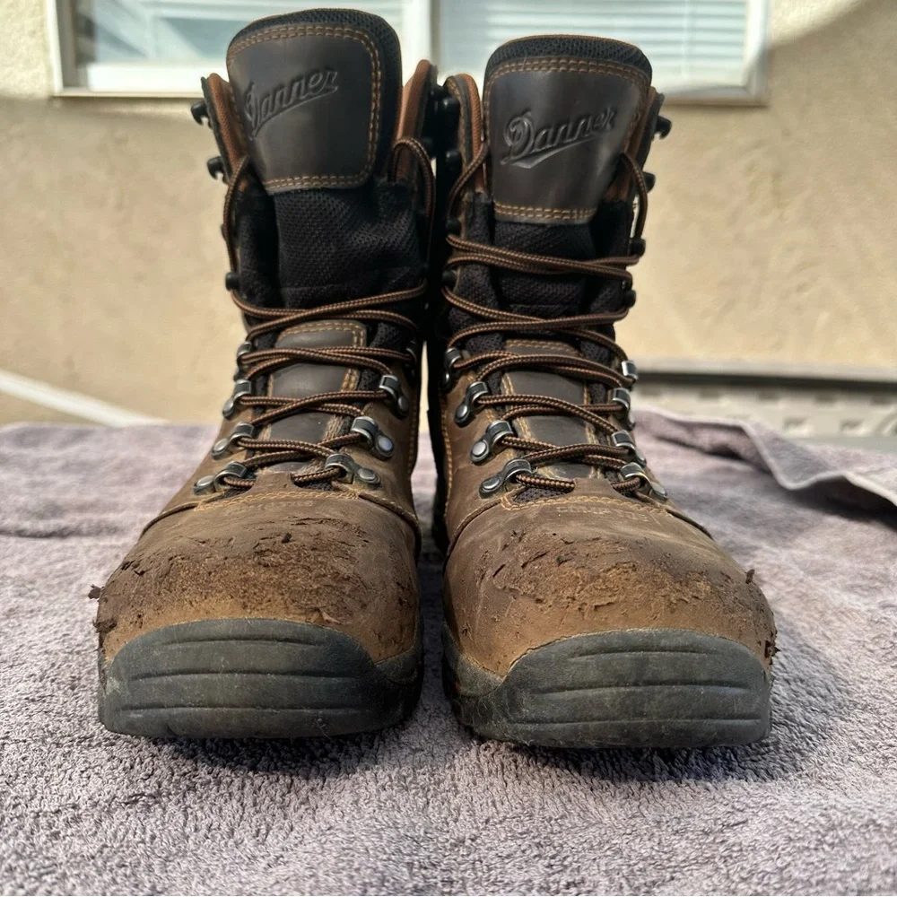 Danner Vicious 8” Brown Composite Toe NMT Gore-Tex Work Boots Size 10